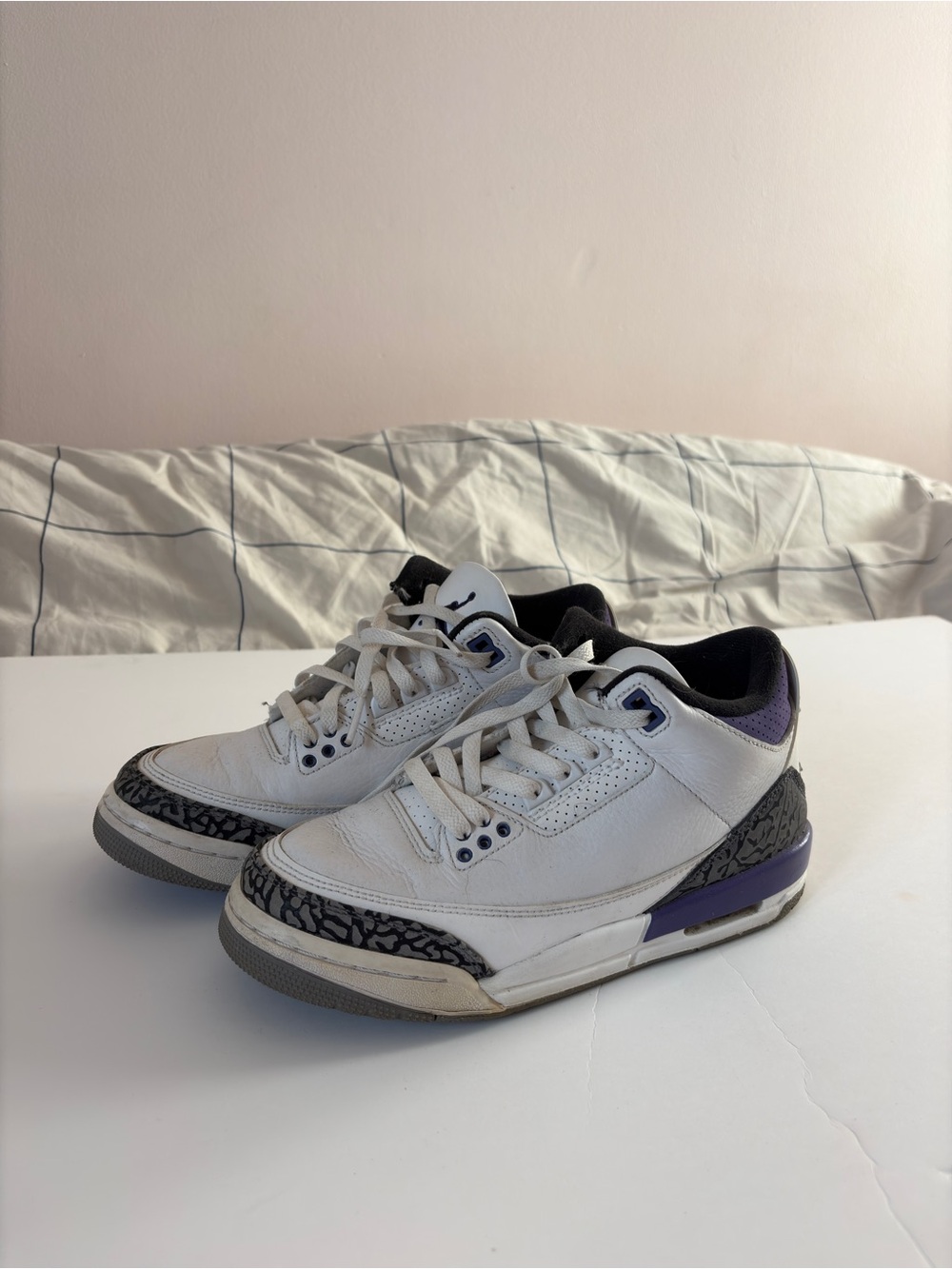 Jordan 3 Dark Iris Shoes - Size 6Y/7W